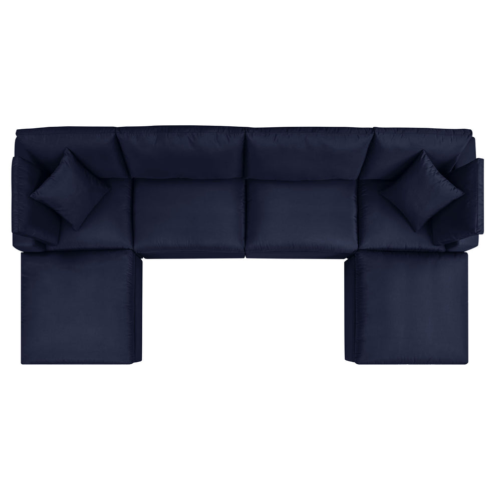 Modway Commix 6-Piece Outdoor Patio Sectional Sofa - EEI-5585 | Outdoor Sofas, Loveseats & Sectionals | Modishstore - 11