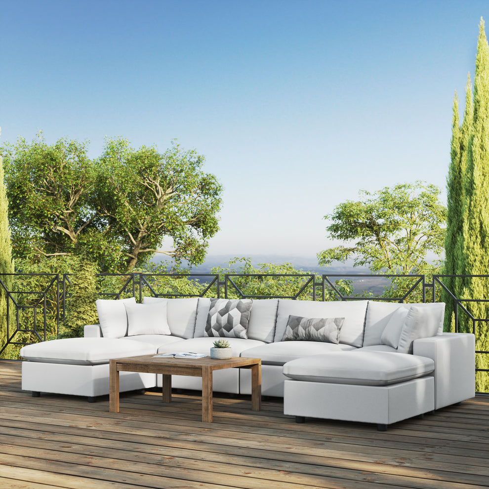 Modway Commix 6-Piece Outdoor Patio Sectional Sofa - EEI-5585 | Outdoor Sofas, Loveseats & Sectionals | Modishstore - 16