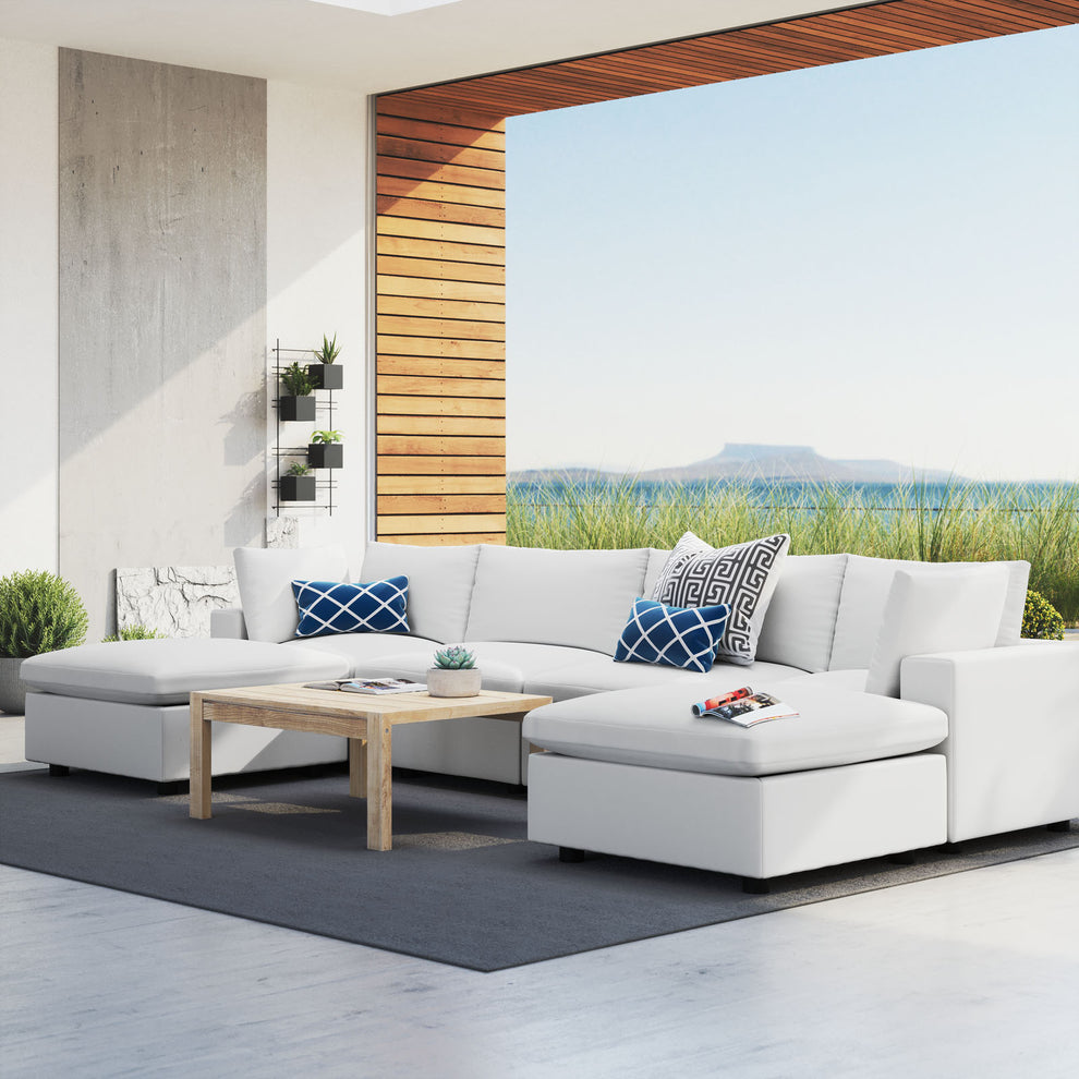 Modway Commix 6-Piece Sunbrella® Outdoor Patio Sectional Sofa - EEI-5586 | Outdoor Sofas, Loveseats & Sectionals | Modishstore - 16