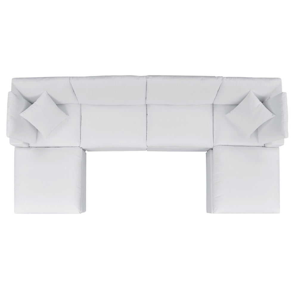 Modway Commix 6-Piece Sunbrella® Outdoor Patio Sectional Sofa - EEI-5586 | Outdoor Sofas, Loveseats & Sectionals | Modishstore - 19