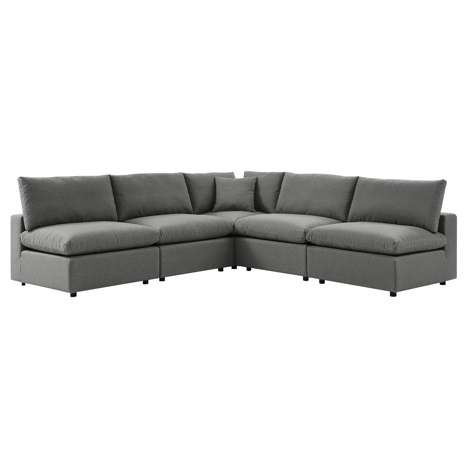 Modway Commix 5-Piece Outdoor Patio Sectional Sofa | Outdoor Sofas, Loveseats & Sectionals | Modishstore-2