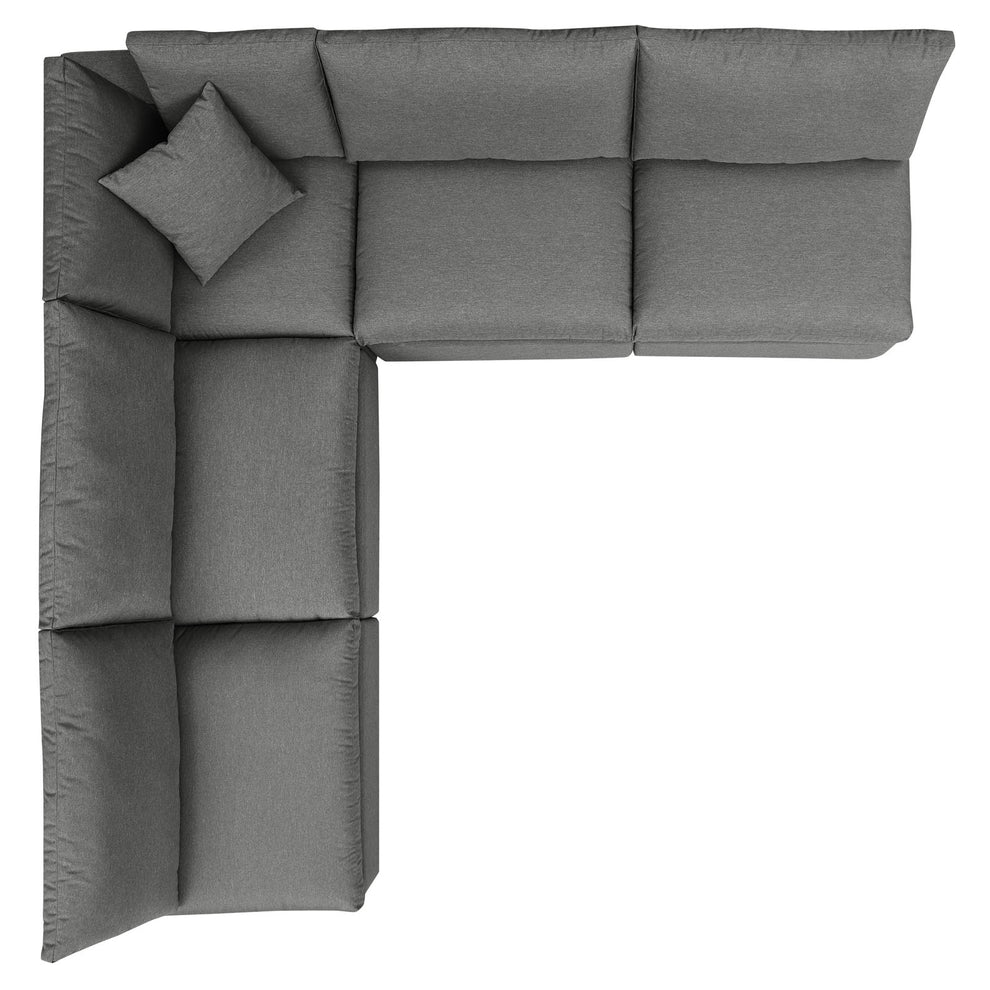 Modway Commix 5-Piece Outdoor Patio Sectional Sofa - EEI-5587 | Outdoor Sofas, Loveseats & Sectionals | Modishstore - 3