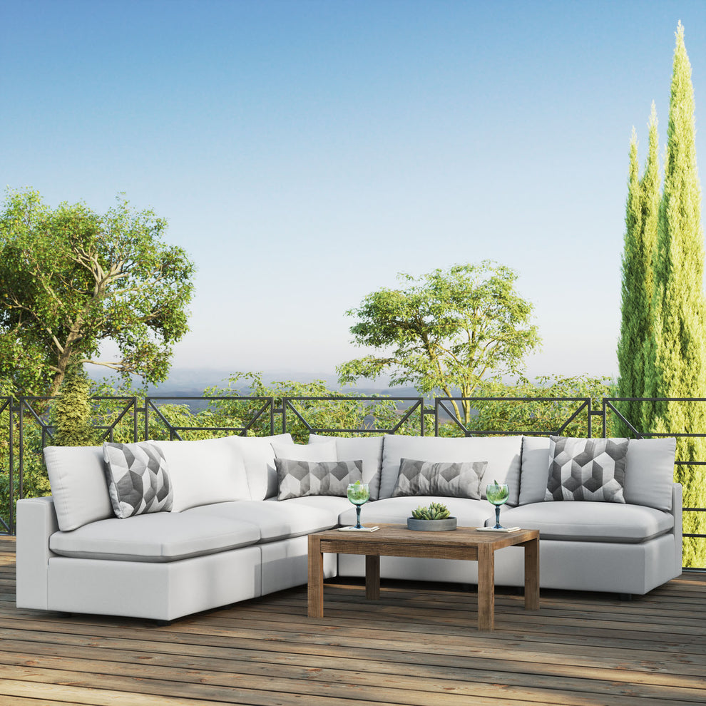 Modway Commix 5-Piece Outdoor Patio Sectional Sofa - EEI-5587 | Outdoor Sofas, Loveseats & Sectionals | Modishstore - 16