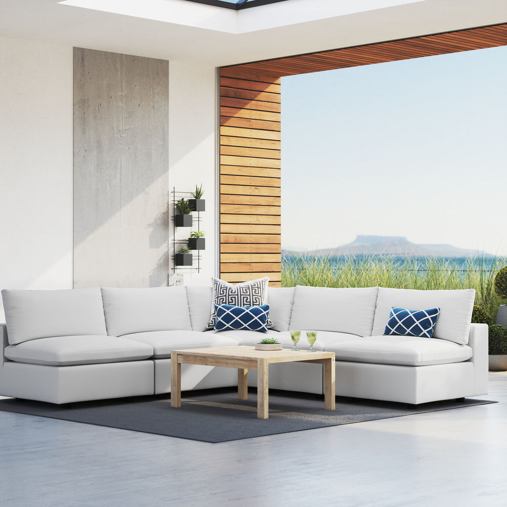 Modway Commix 5-Piece Sunbrella® Outdoor Patio Sectional Sofa - EEI-5588 | Outdoor Sofas, Loveseats & Sectionals | Modishstore - 16
