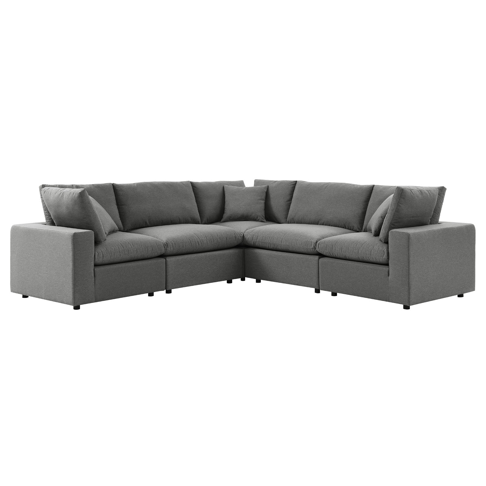 Modway Commix 5-Piece Outdoor Patio Sectional Sofa | Outdoor Sofas, Loveseats & Sectionals | Modishstore-2
