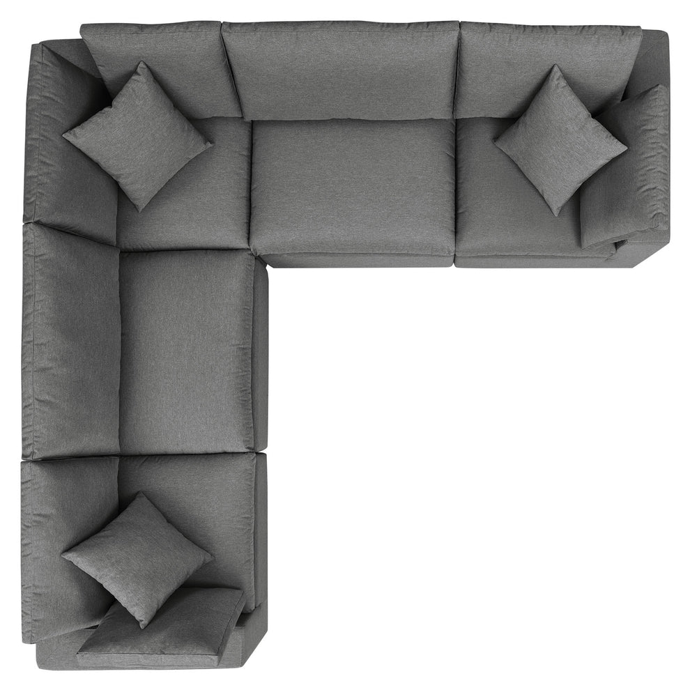 Modway Commix 5-Piece Outdoor Patio Sectional Sofa - EEI-5589 | Outdoor Sofas, Loveseats & Sectionals | Modishstore - 3