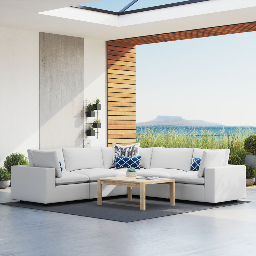 Modway Commix 5-Piece Sunbrella® Outdoor Patio Sectional Sofa - EEI-5590 | Outdoor Sofas, Loveseats & Sectionals | Modishstore - 16