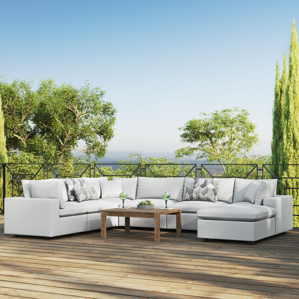 Modway Commix 7-Piece Outdoor Patio Sectional Sofa - EEI-5591 | Outdoor Sofas, Loveseats & Sectionals | Modishstore - 16