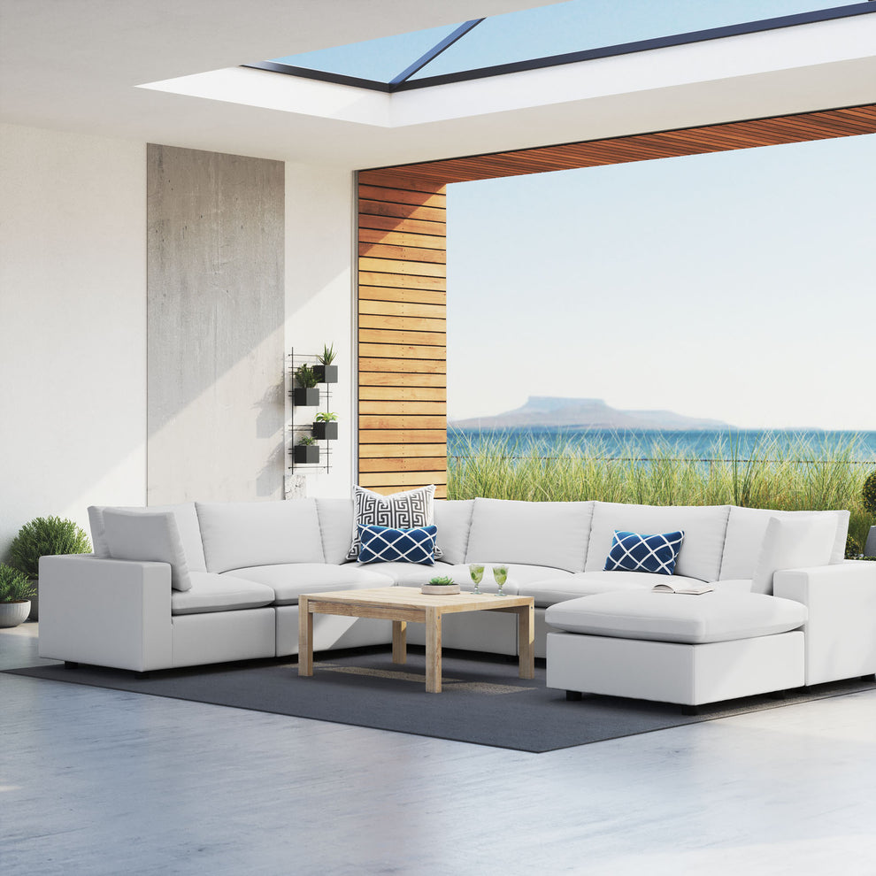 Modway Commix 7-Piece Sunbrella® Outdoor Patio Sectional Sofa - EEI-5592 | Outdoor Sofas, Loveseats & Sectionals | Modishstore - 16