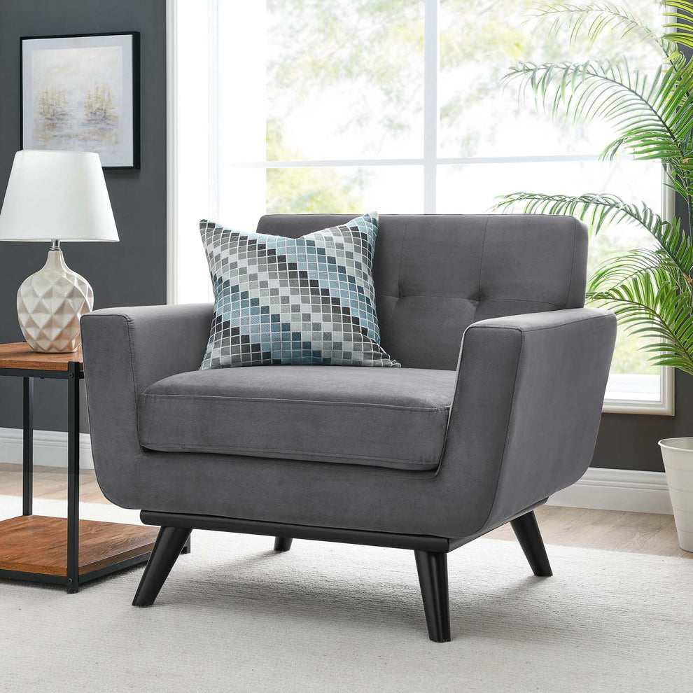 Engage Performance Velvet Armchair By Modway - EEI-5598 | Armchairs | Modishstore - 17