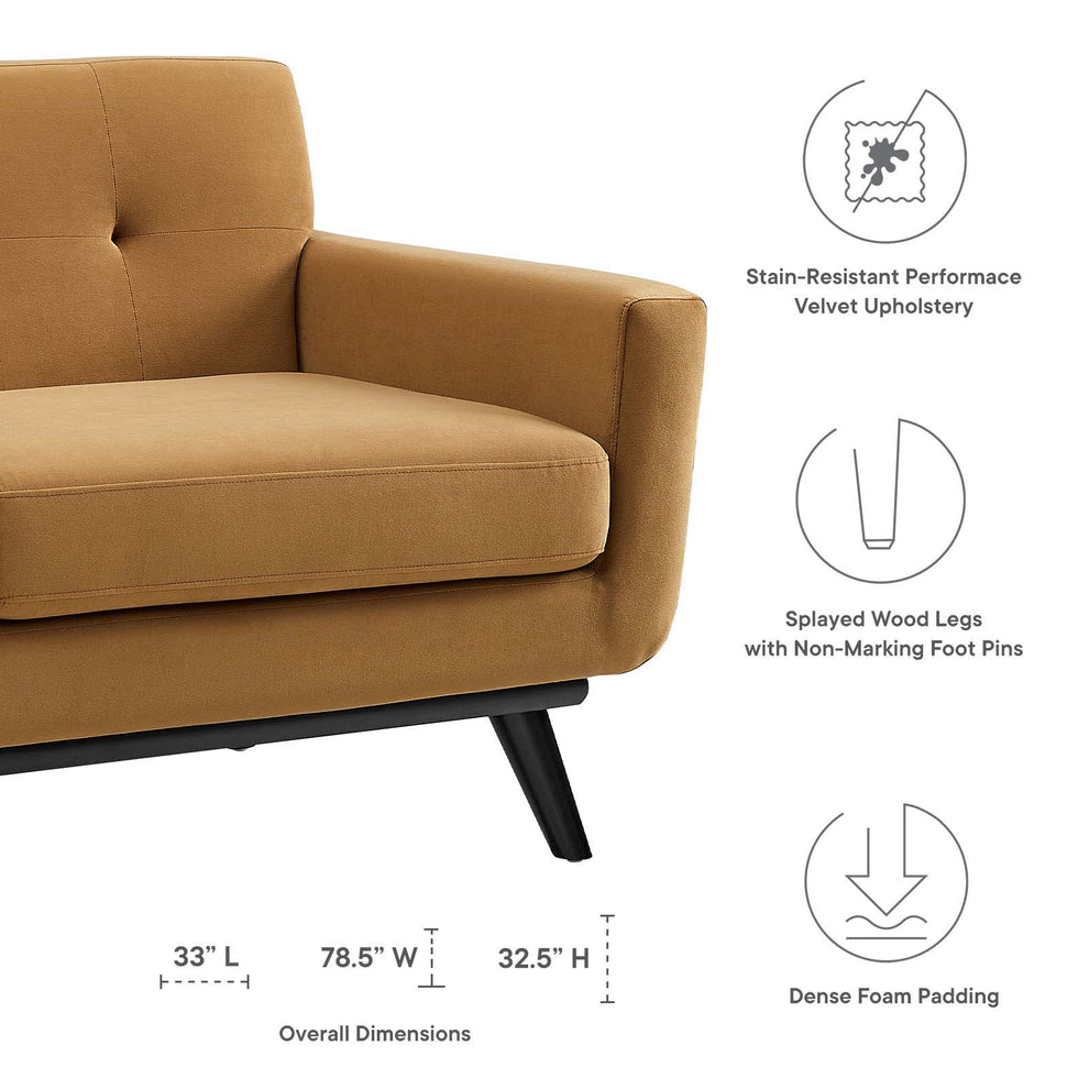 Engage Performance Velvet Loveseat By Modway - EEI-5599 | Loveseats | Modishstore - 8