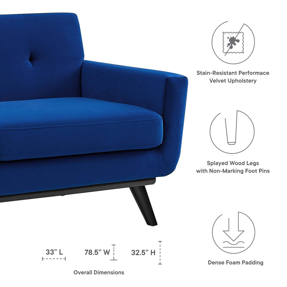 Engage Performance Velvet Loveseat By Modway - EEI-5599 | Loveseats | Modishstore - 32