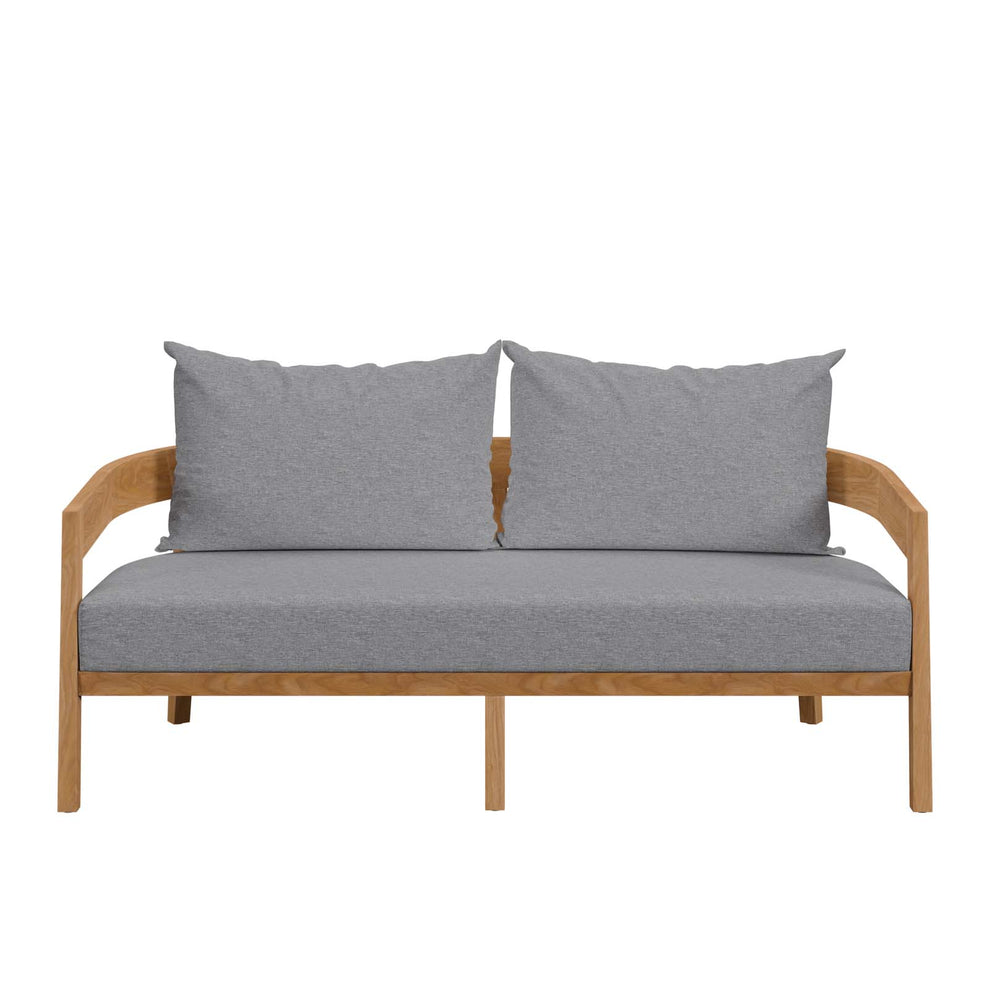 Brisbane Teak Wood Outdoor Patio Loveseat By Modway - EEI-5601 | Outdoor Sofas, Loveseats & Sectionals | Modishstore - 6