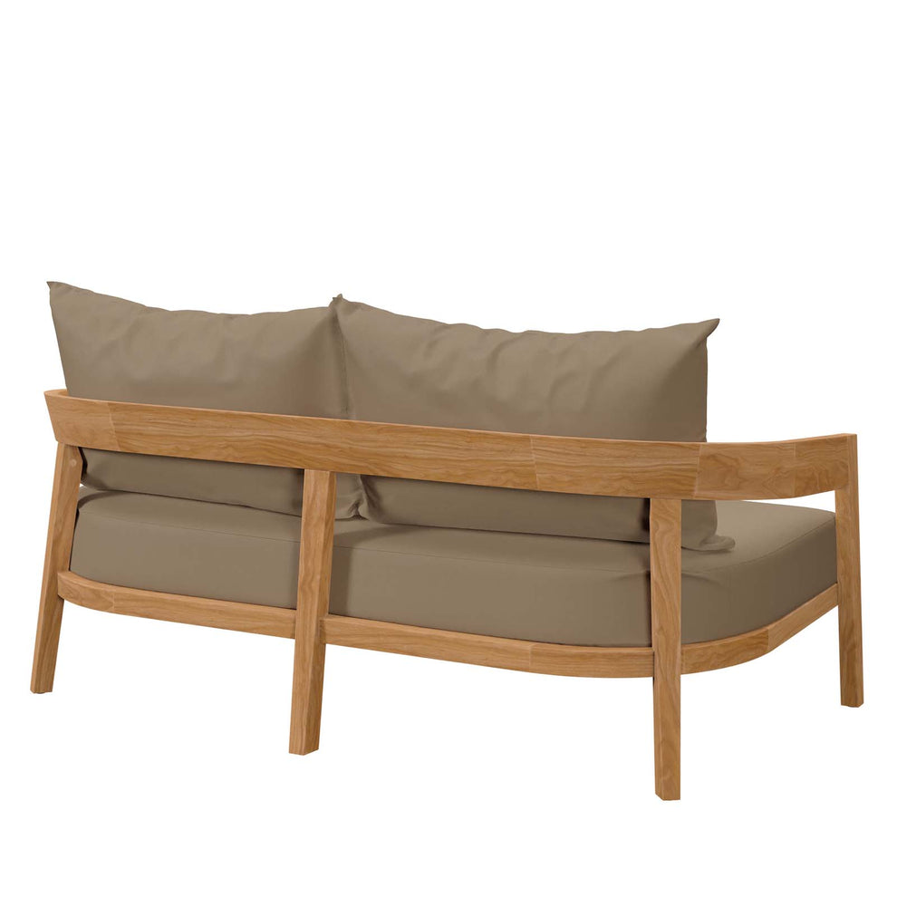 Brisbane Teak Wood Outdoor Patio Loveseat By Modway - EEI-5601 | Outdoor Sofas, Loveseats & Sectionals | Modishstore - 13