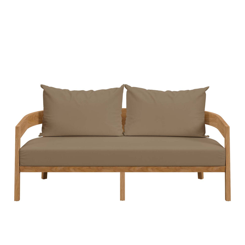 Brisbane Teak Wood Outdoor Patio Loveseat By Modway - EEI-5601 | Outdoor Sofas, Loveseats & Sectionals | Modishstore - 14