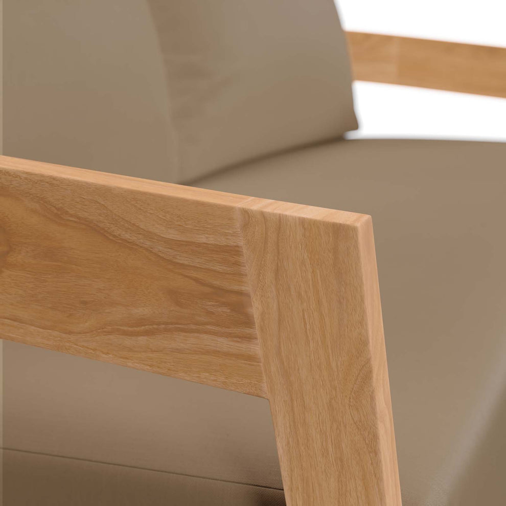 Brisbane Teak Wood Outdoor Patio Loveseat By Modway - EEI-5601 | Outdoor Sofas, Loveseats & Sectionals | Modishstore - 15