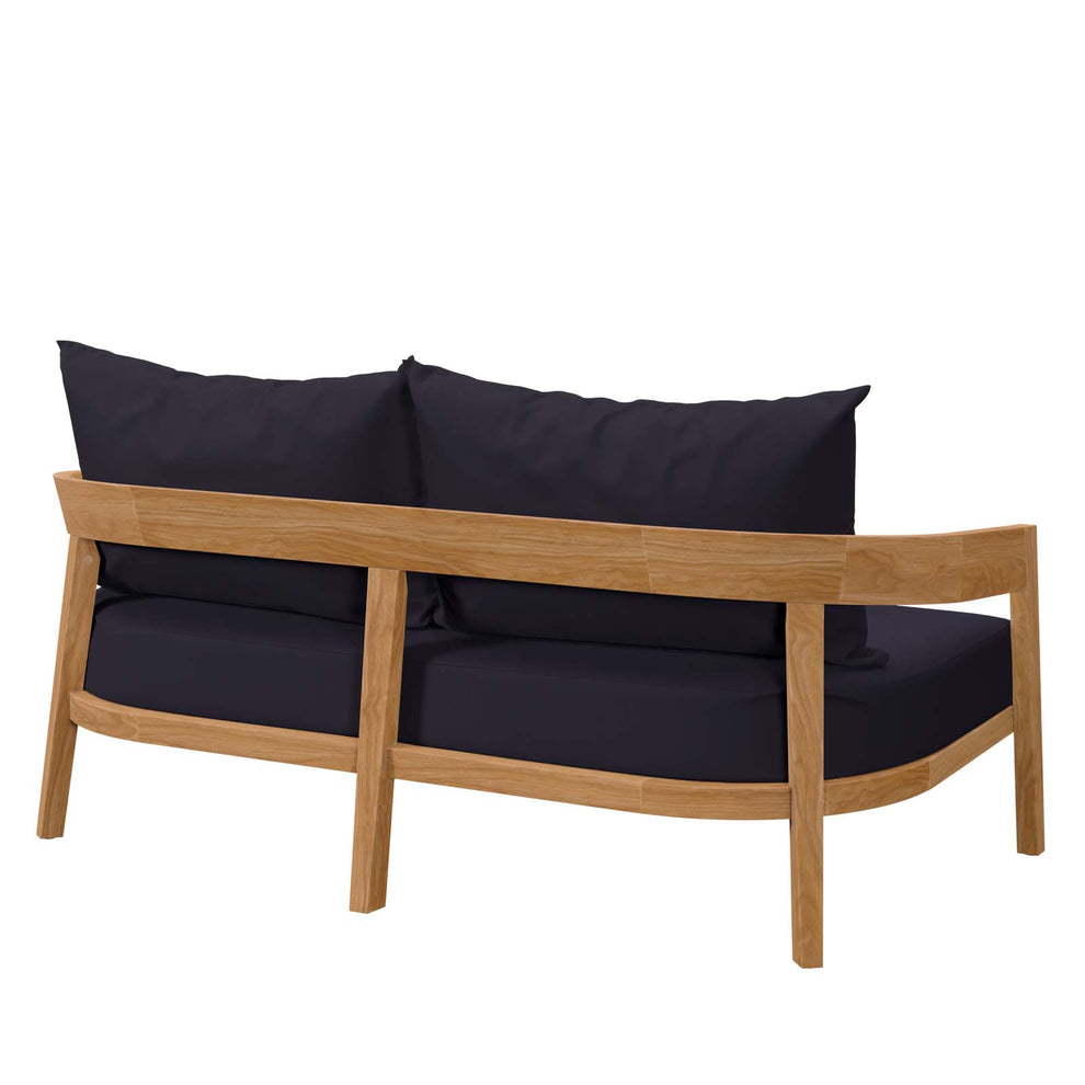 Brisbane Teak Wood Outdoor Patio Loveseat By Modway - EEI-5601 | Outdoor Sofas, Loveseats & Sectionals | Modishstore - 21