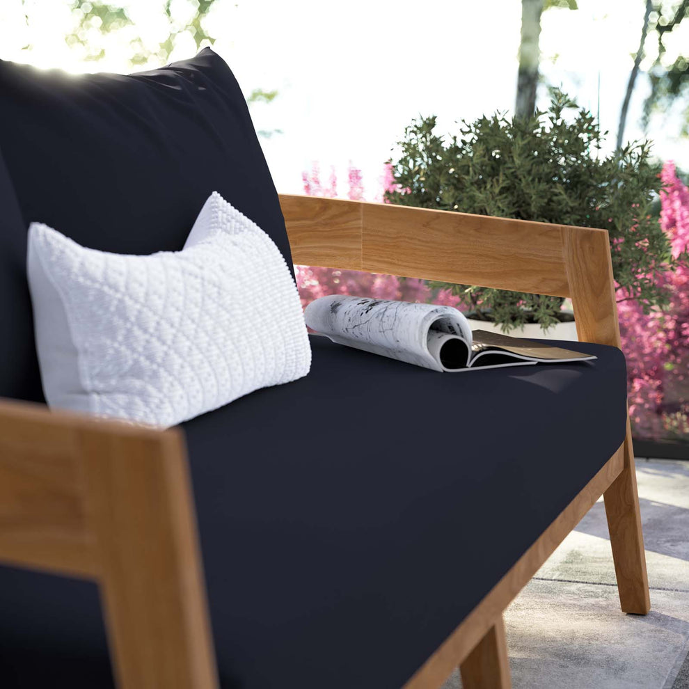 Brisbane Teak Wood Outdoor Patio Loveseat By Modway - EEI-5601 | Outdoor Sofas, Loveseats & Sectionals | Modishstore - 18