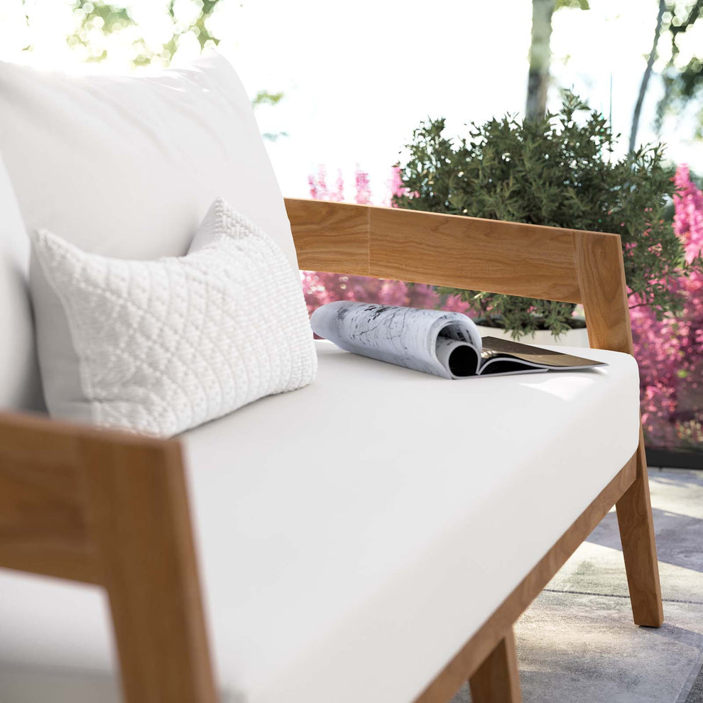 Brisbane Teak Wood Outdoor Patio Loveseat By Modway - EEI-5601 | Outdoor Sofas, Loveseats & Sectionals | Modishstore - 32