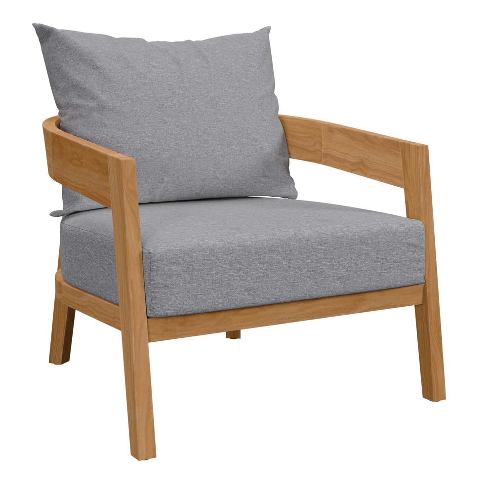 Brisbane Teak Wood Outdoor Patio Armchair By Modway - EEI-5602 | Outdoor Chairs | Modishstore - 2