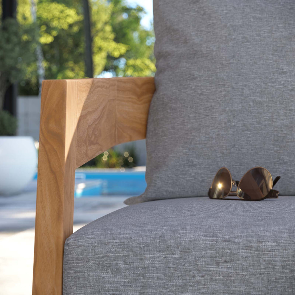 Brisbane Teak Wood Outdoor Patio Armchair By Modway - EEI-5602 | Outdoor Chairs | Modishstore - 8
