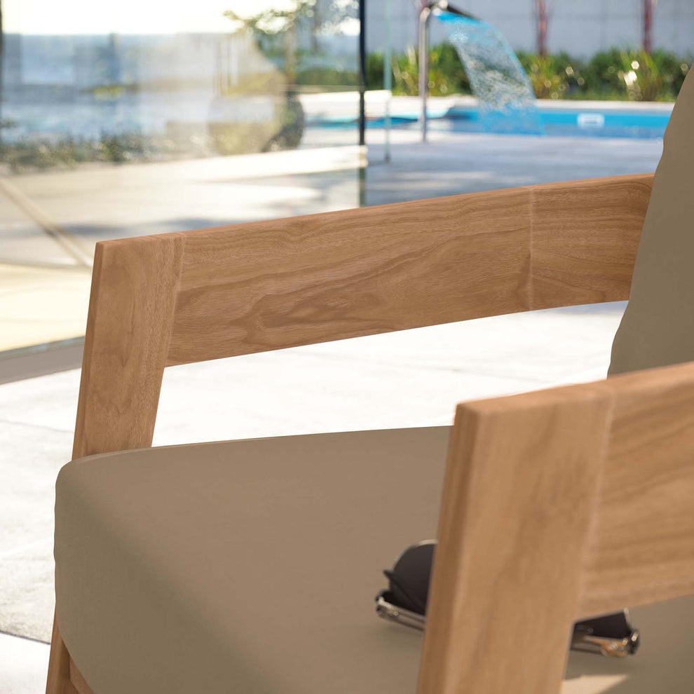 Brisbane Teak Wood Outdoor Patio Armchair By Modway - EEI-5602 | Outdoor Chairs | Modishstore - 15