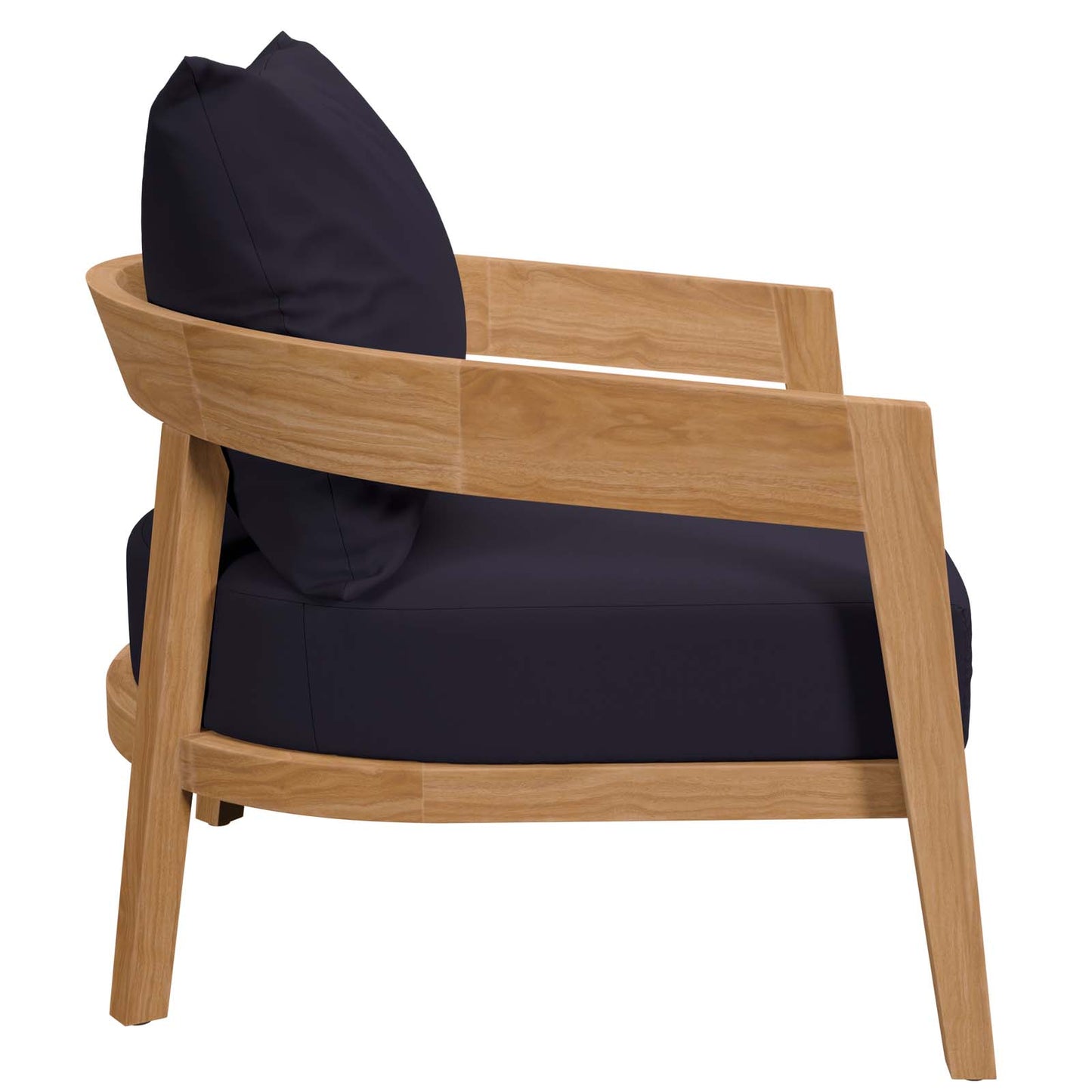 Brisbane Teak Wood Outdoor Patio Armchair By Modway - EEI-5602-NAT-GRY | Outdoor Chairs |  Modishstore - 18