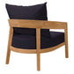 Brisbane Teak Wood Outdoor Patio Armchair By Modway - EEI-5602-NAT-GRY | Outdoor Chairs |  Modishstore - 19