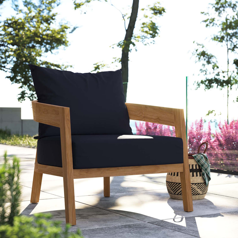 Brisbane Teak Wood Outdoor Patio Armchair By Modway - EEI-5602 | Outdoor Chairs | Modishstore - 24