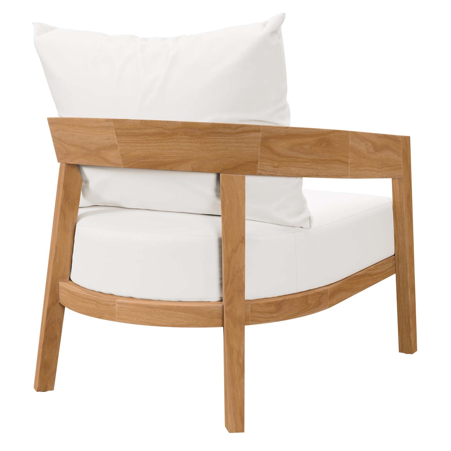 Brisbane Teak Wood Outdoor Patio Armchair By Modway - EEI-5602-NAT-GRY | Outdoor Chairs |  Modishstore - 27