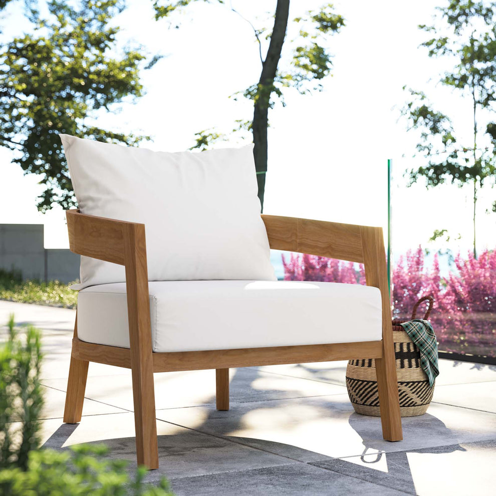 Brisbane Teak Wood Outdoor Patio Armchair By Modway - EEI-5602 | Outdoor Chairs | Modishstore - 32