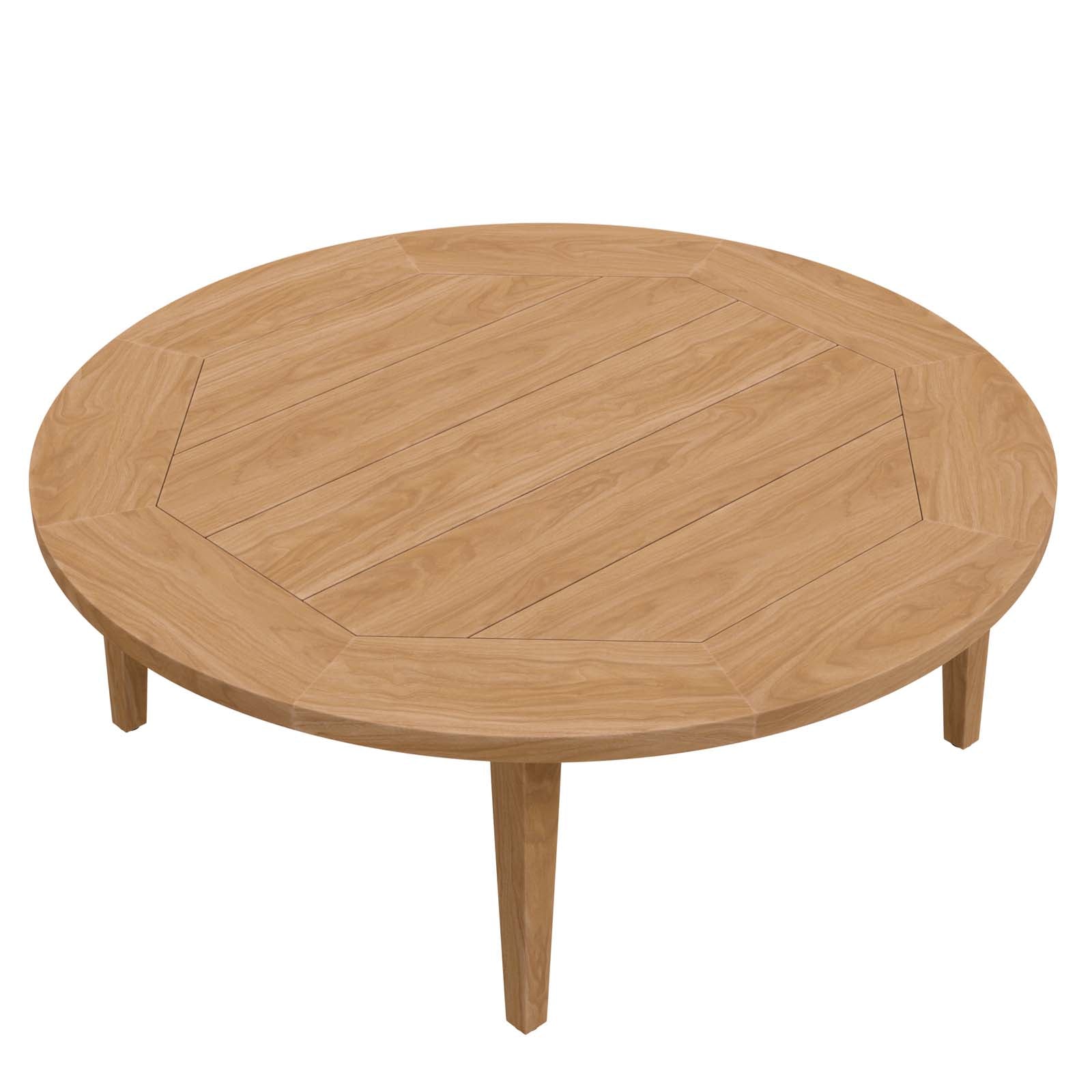 Brisbane Teak Wood Outdoor Patio Coffee Table By Modway - EEI-5603-NAT | Outdoor Tables |  Modishstore - 3