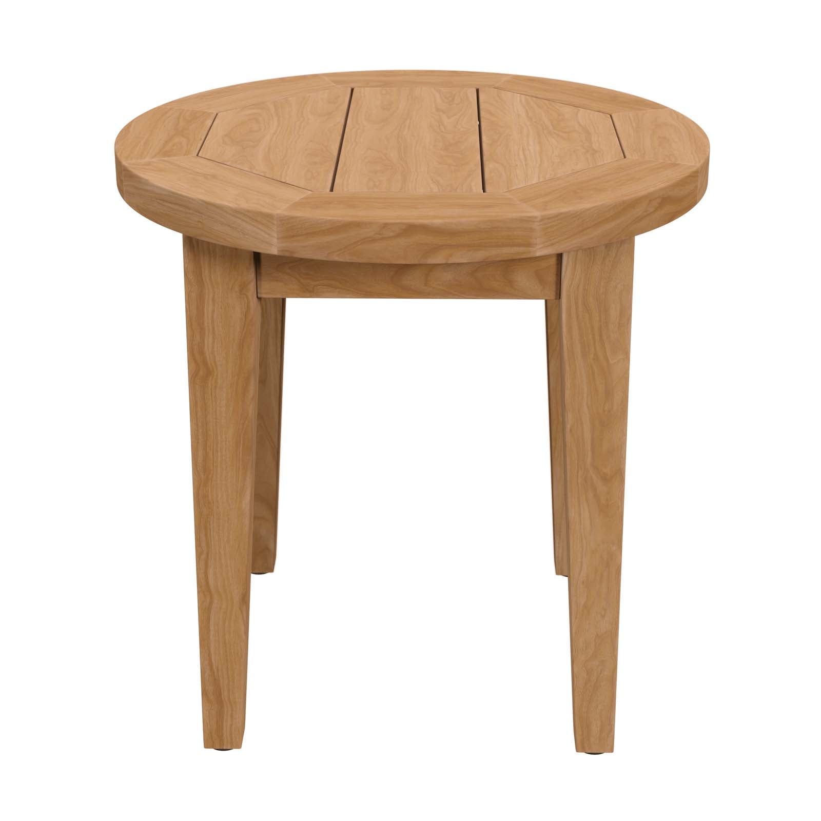 Brisbane Teak Wood Outdoor Patio Side Table By Modway - EEI-5604-NAT | Side Tables |  Modishstore - 3
