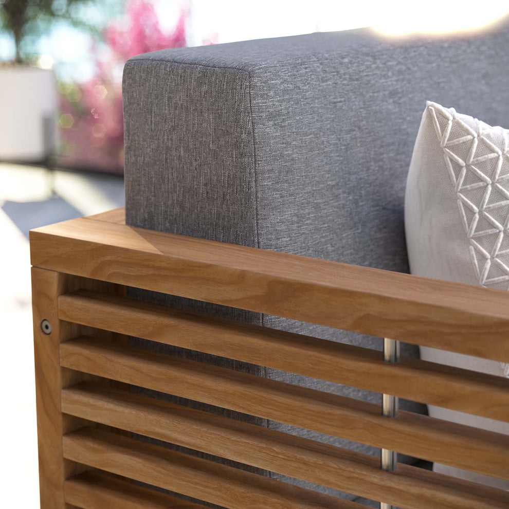 Carlsbad Teak Wood Outdoor Patio Loveseat By Modway - EEI-5605 | Outdoor Sofas, Loveseats & Sectionals | Modishstore - 8