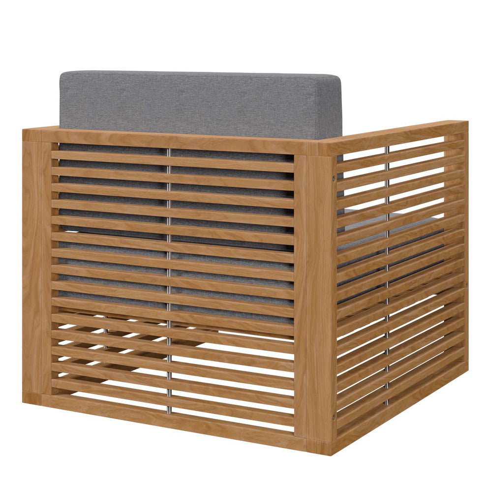 Carlsbad Teak Wood Outdoor Patio Armchair By Modway - EEI-5606 | Outdoor Chairs | Modishstore - 4