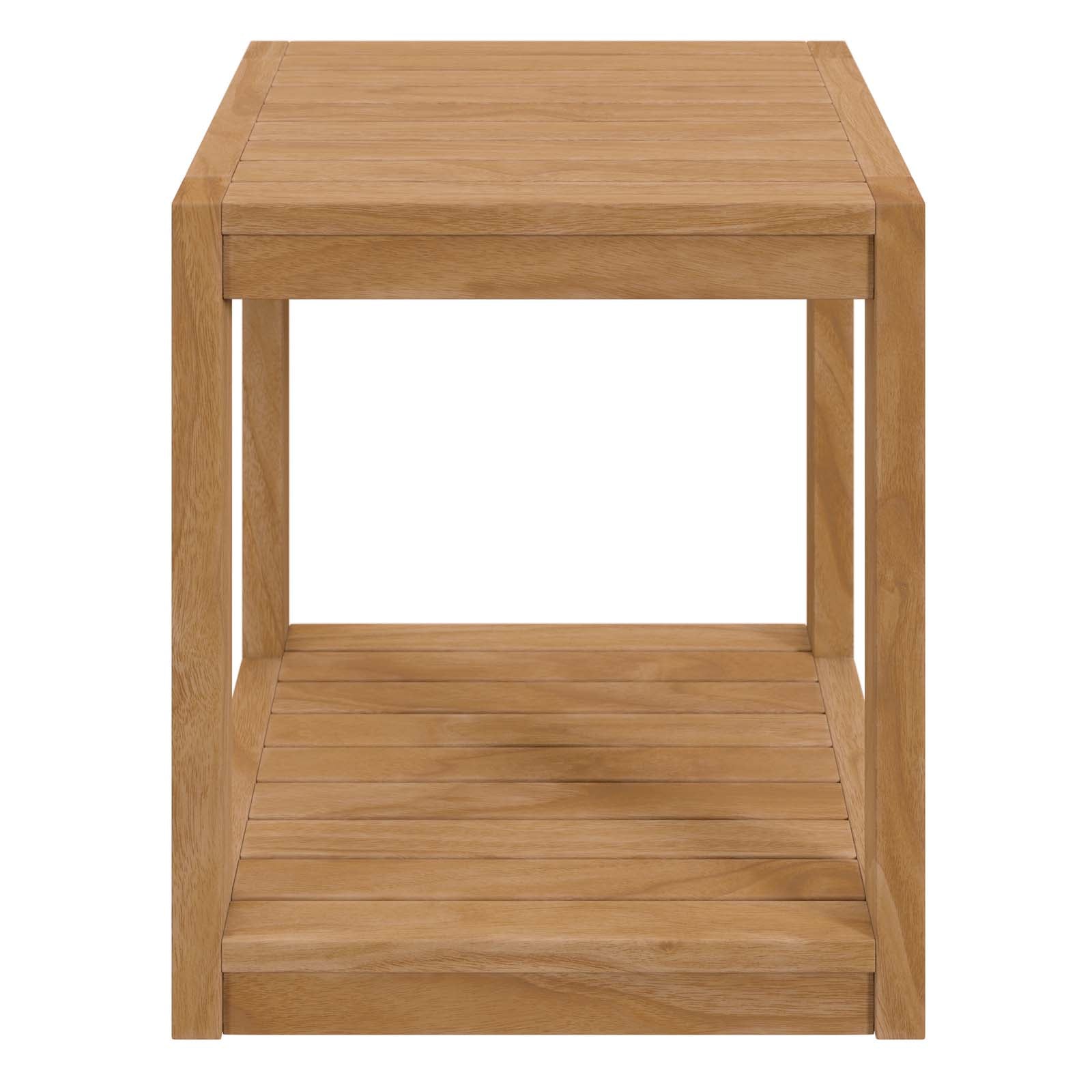 Carlsbad Teak Wood Outdoor Patio Side Table By Modway - EEI-5607 | Outdoor Tables | Modishstore - 4