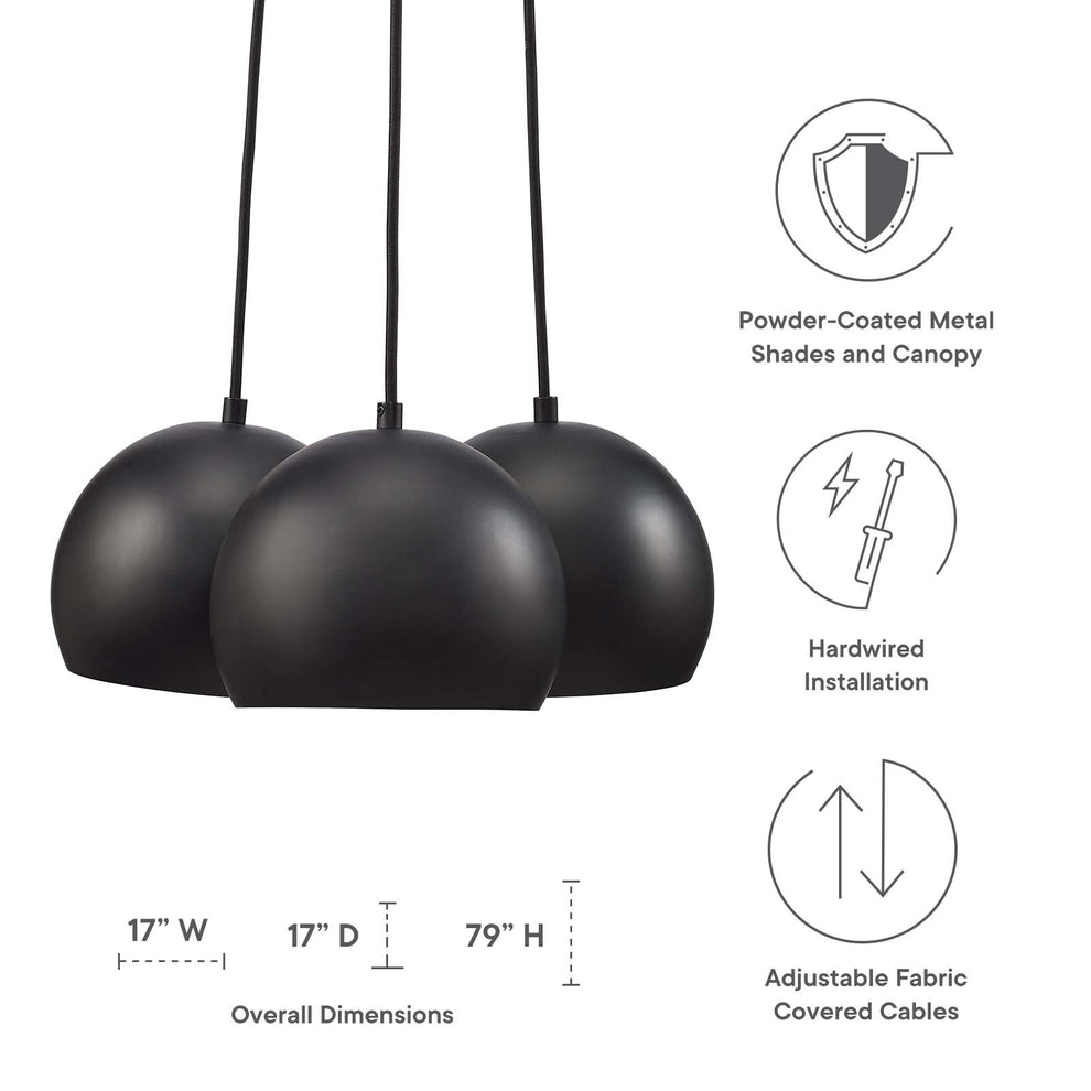 Chalice 3-Light Metal Pendant By Modway - EEI-5614 | Pendant Lamps | Modishstore - 3