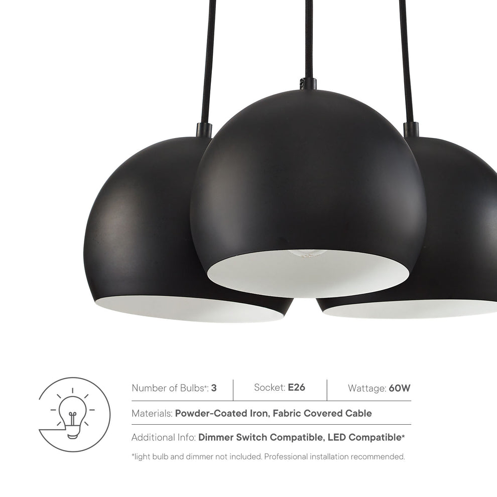 Chalice 3-Light Metal Pendant By Modway - EEI-5614 | Pendant Lamps | Modishstore - 4