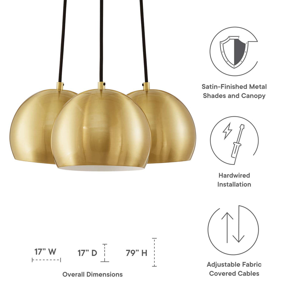 Chalice 3-Light Metal Pendant By Modway - EEI-5614 | Pendant Lamps | Modishstore - 11