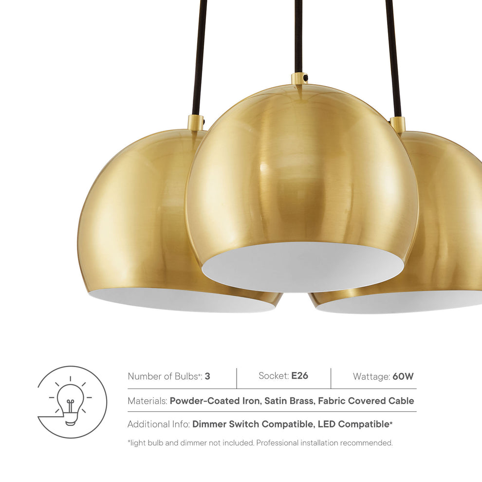 Chalice 3-Light Metal Pendant By Modway - EEI-5614 | Pendant Lamps | Modishstore - 12