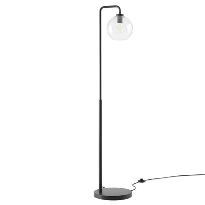 Silo Glass Globe Glass And Metal Floor Lamp By Modway - EEI-5616-BLK | Floor Lamps |  Modishstore - 2