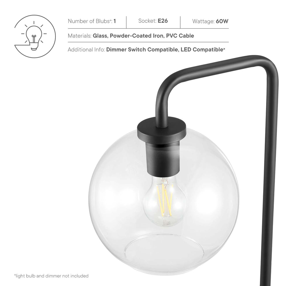 Silo Glass Globe Glass and Metal Floor Lamp By Modway - EEI-5616 | Floor Lamps | Modishstore - 4