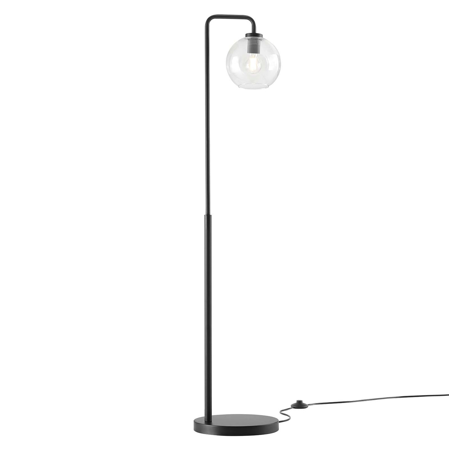 Silo Glass Globe Glass And Metal Floor Lamp By Modway - EEI-5616-BLK | Floor Lamps |  Modishstore - 5