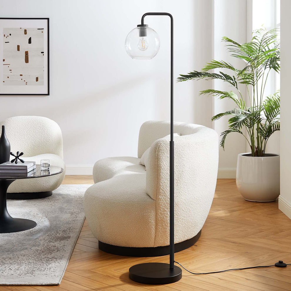 Silo Glass Globe Glass and Metal Floor Lamp By Modway - EEI-5616 | Floor Lamps | Modishstore - 1