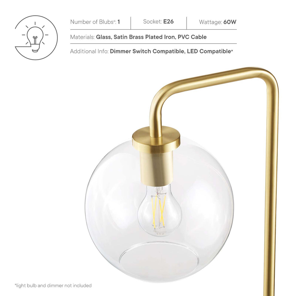 Silo Glass Globe Glass and Metal Floor Lamp By Modway - EEI-5616 | Floor Lamps | Modishstore - 12
