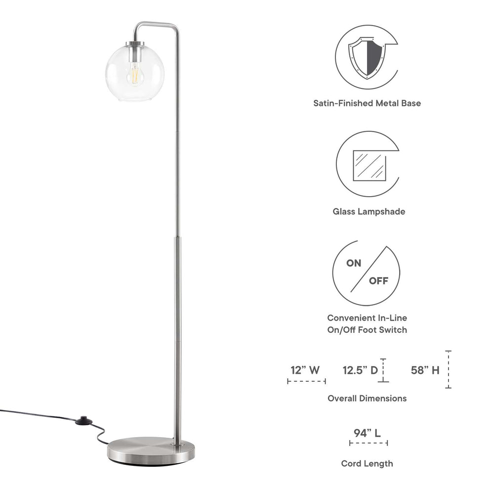 Silo Glass Globe Glass and Metal Floor Lamp By Modway - EEI-5616 | Floor Lamps | Modishstore - 19