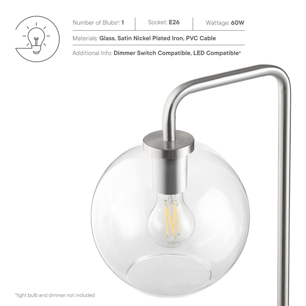 Silo Glass Globe Glass and Metal Floor Lamp By Modway - EEI-5616 | Floor Lamps | Modishstore - 20