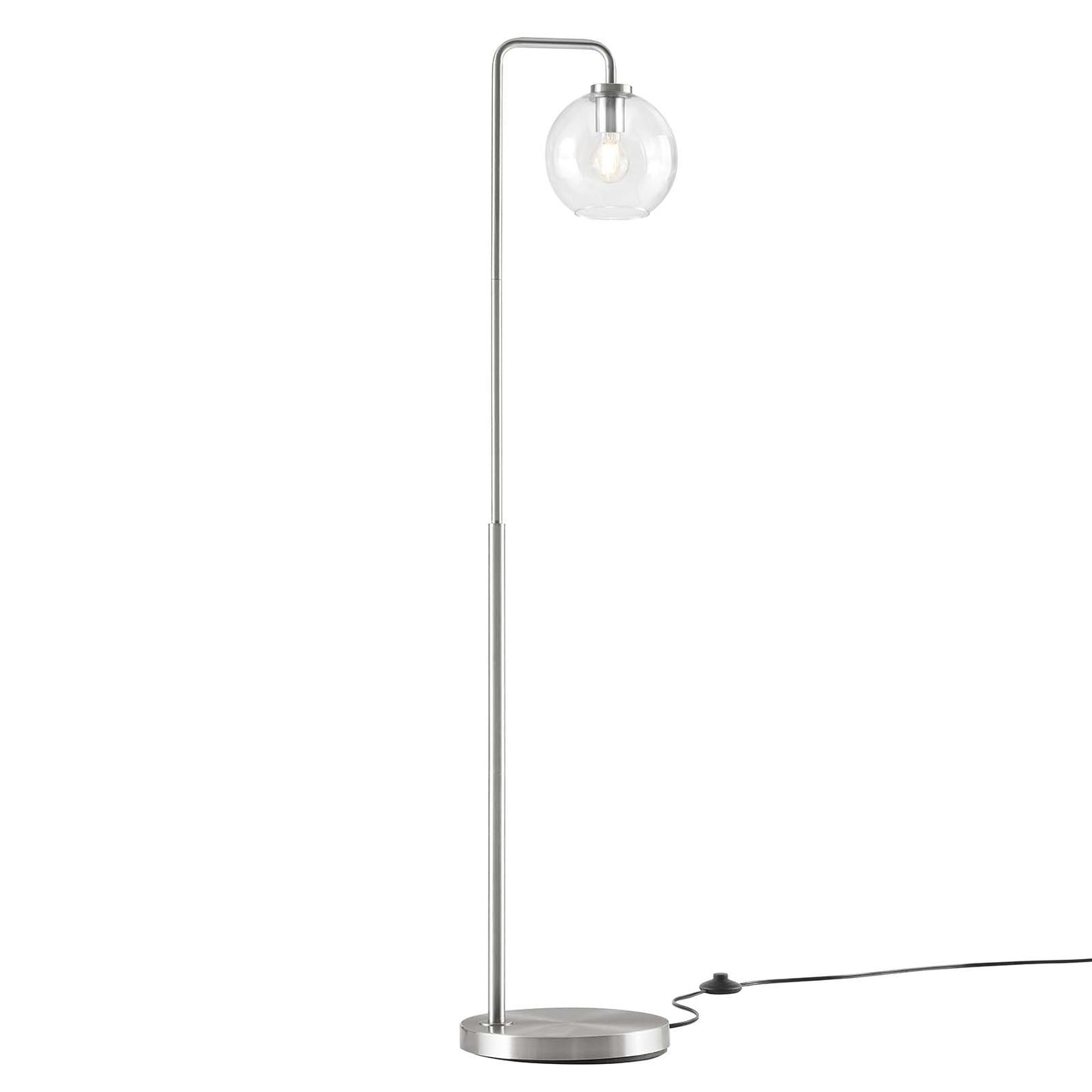 Silo Glass Globe Glass And Metal Floor Lamp By Modway - EEI-5616-BLK | Floor Lamps |  Modishstore - 21