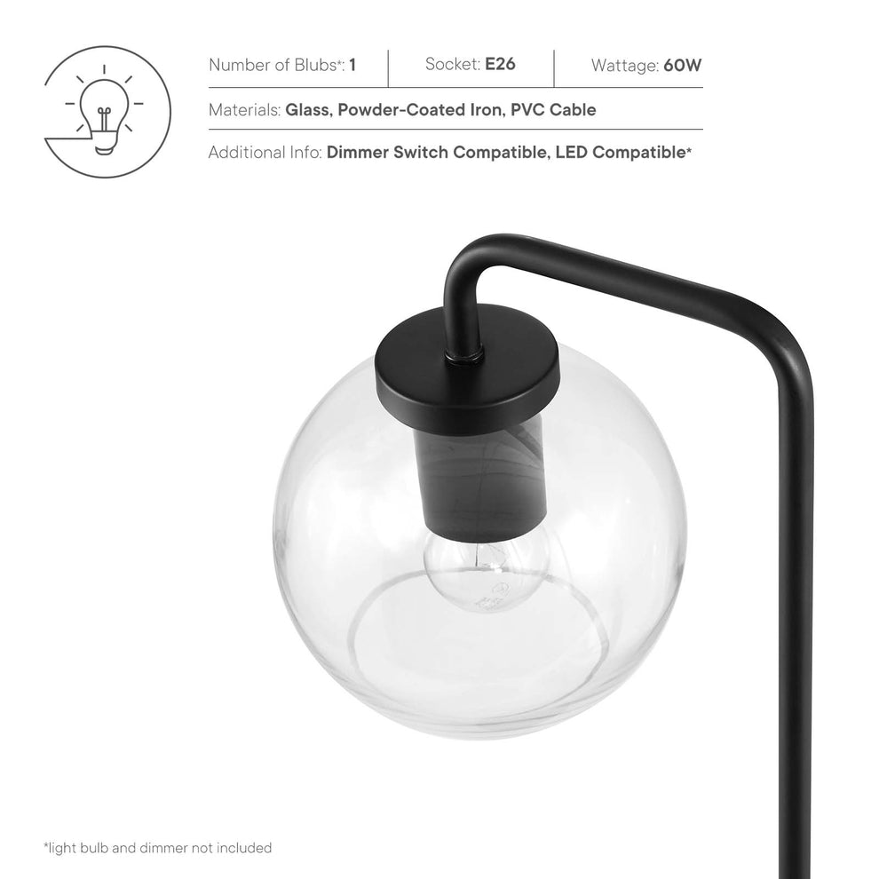 Silo Glass Globe Glass and Metal Table Lamp By Modway - EEI-5617 | Table Lamps | Modishstore - 4