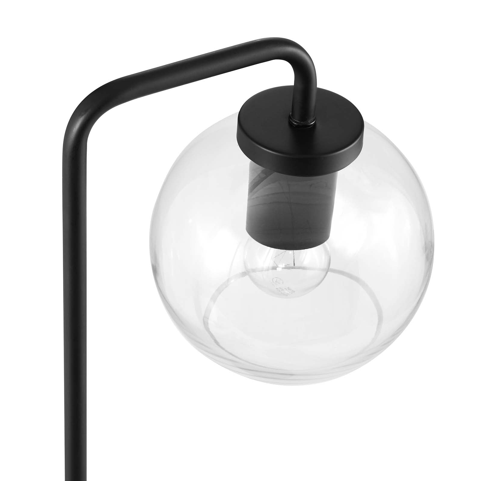 Silo Glass Globe Glass And Metal Table Lamp By Modway - EEI-5617-BLK | Table Lamps |  Modishstore - 5
